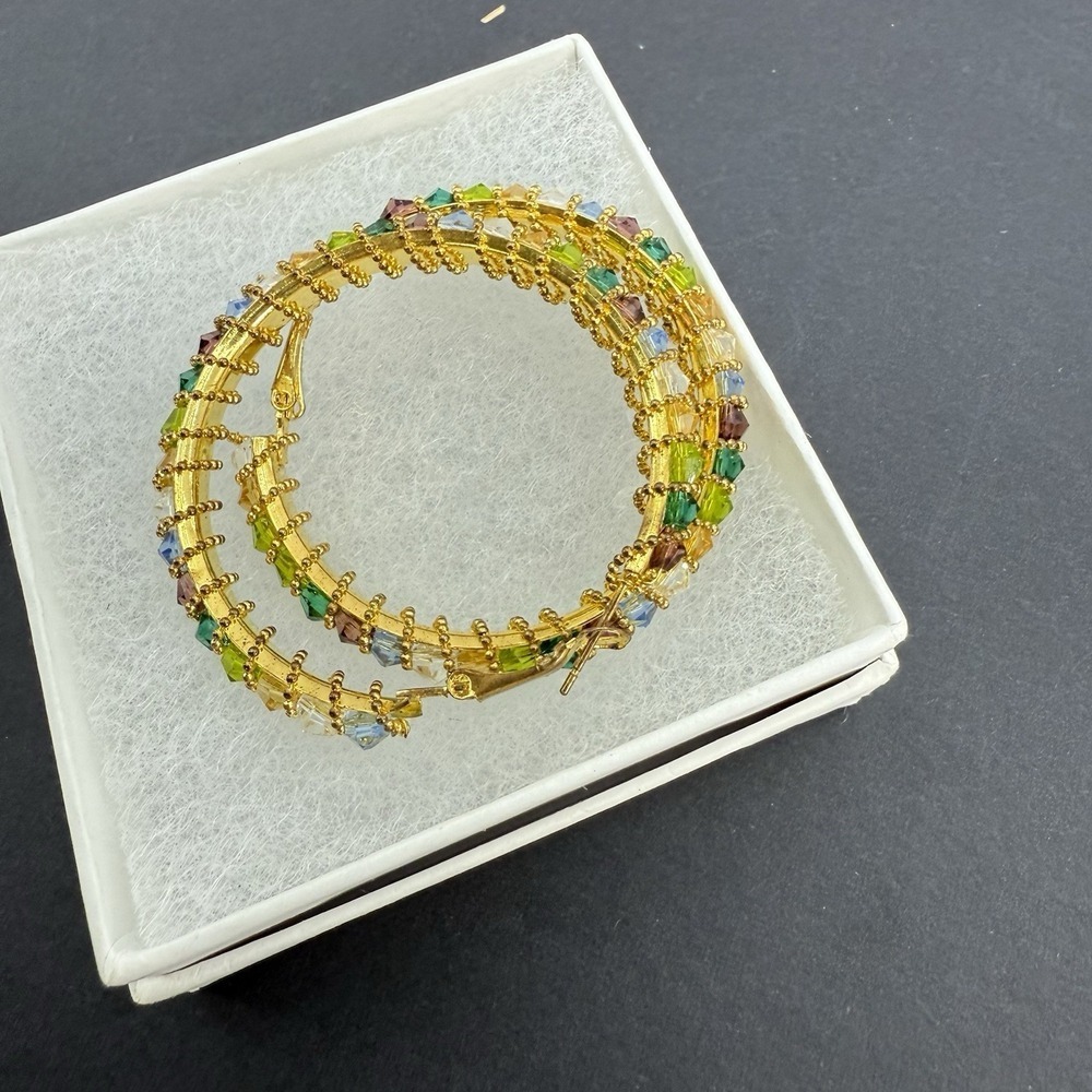 Vintage Hoop Multiple Color Beaded Earrings Set - Picture 9 of 9